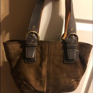 Vintage Coach Suede Purse